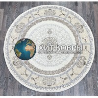 Турецкий ковер Iran collection A053 Крем круг